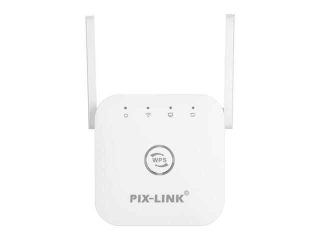 WiFi Range Extender WiFi Booster Wireless Repeater & AP Modes/Support Single Band 24G Only(up to 300Mbps)/2 Antennas White US Plug
