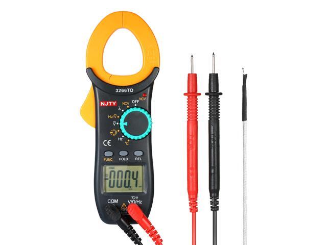 NJTY Digital Clamp Meter 4000 Counts Auto Range Multimeter with NCV Test AC/DC Voltage AC Current Portable Handheld Multimeter LCD Diaplay
