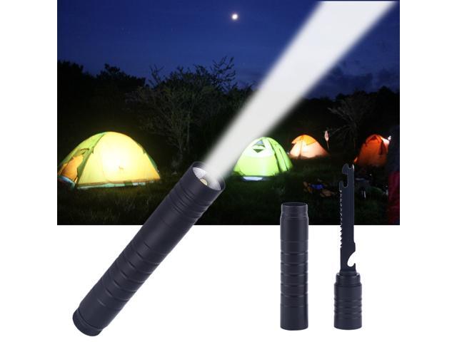 Tactical Flashlight T9 Multifunctional Self Defense Survival Knife LED Adjustable Torch Emergency Light for Camping Outdoor