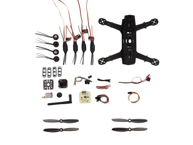 OCDAY Carbon 250 FPV Quadcopter Kit Unassembled With AV Transmitter Camera Black