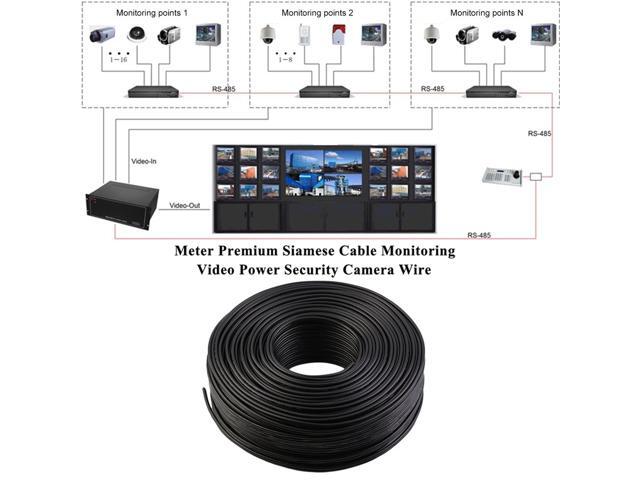 150 Meter Premium Siamese Cable RG59 Monitoring Video 20AWG 18/2 Power Security Camera Wire CCTV Bulk Accessories