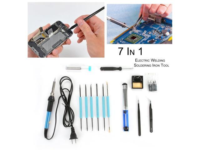 7 In 1 Professional Adjustable Temperature Gun Electric Welding Soldering Iron Tool Set Welding Solder Station