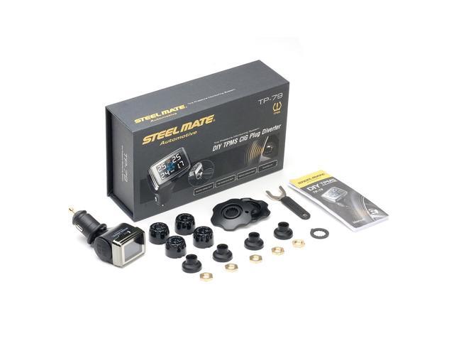 Steelmate TP-79 Tire Pressure Monitoring DIY TPMS CIG Socket Diverter Wireless black