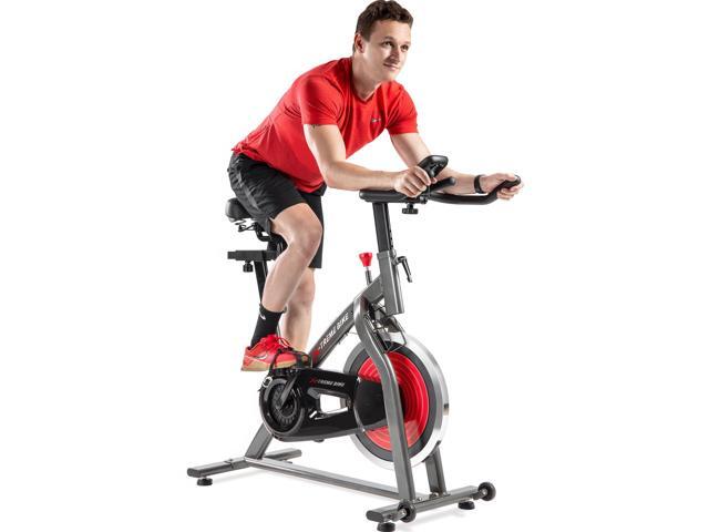 Indoor Cycling Bike w/ 4-Way Adjustable Handlebar & Seat LCD Monitor/ Pulse Sensor for Home Cardio Workout Belt Drive Stationary Exercise Bike