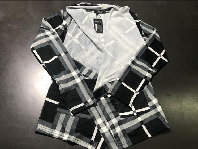 Sweater Long Sleeve Lattice Coat Turn-down Collar Knitted Cardigans Blouse BlackS