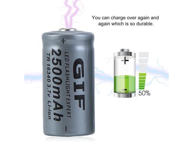 20pcs 2500mAh-GTF Rechargeable Batteries 16340 37V Set With 2 Chargers For Netgear Arlo Security Camera