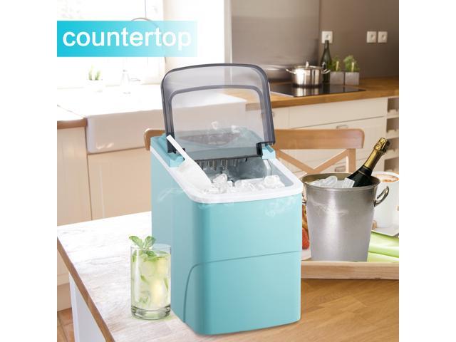 Countertop Ice Maker Machine Portable Compact Automatic Ice Maker with Scoop and Basket Perfect for Home/Kitchen/Office/Bar Mixed Drinks