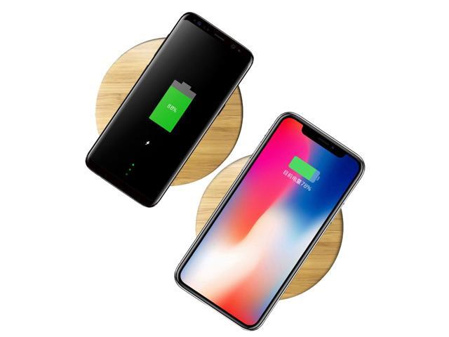 New Wooden Wireless Charger Customized Love Wireless Charger Square Bamboo Charger Shape Customizable Gifts General charge Round
