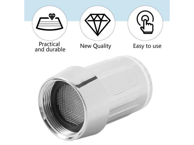 7 Colors Unique LED Light Water Glow Faucet Tap Stainless Steel Water Tap And Faucet Diverter Valve Adapter Connector silver