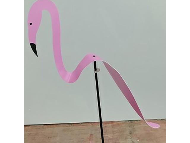 Swirl Bird Pendant Whimsical And Dynamic Bird Spins With The Slight Garden Breeze Decoration With Rod light pink