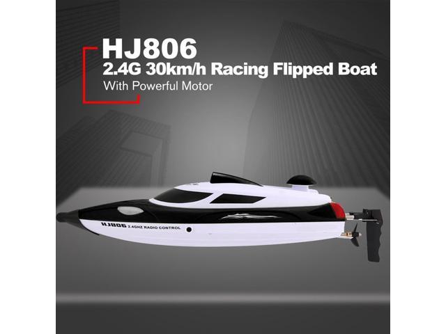 Remote Control Boat - HJ806 47cm 24G RC 30km/h High Speed Racing Flipped Boat Water Cooling System Flipped Omni-directional Voltage