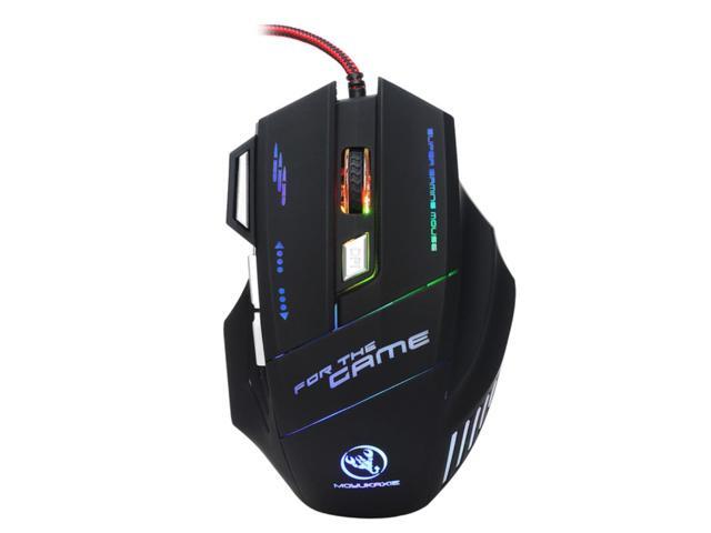 HXSJ S300 Ergonomic Wired Gaming Mouse Colorful Breathing Light Gaming Mouse with Adjustable DPI for High-end Players