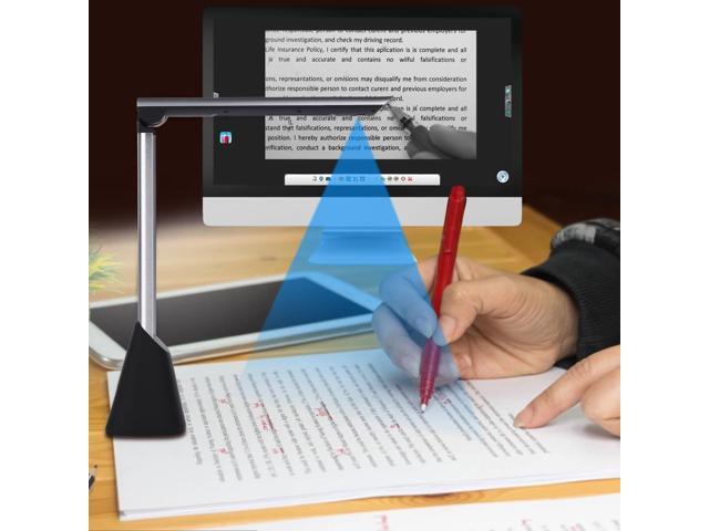 Aibecy BK34 Document Camera Scanner 5 MP HD Camera A4 Capture Size LED Book Scanner for Classroom Teachers Support 7 Language