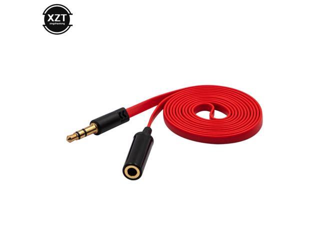 1m Gold Plated Headphone Extension Cable 35mm Jack Male to Female AUX Cable M/F Audio Stereo Earphone Extender Cord For iphone