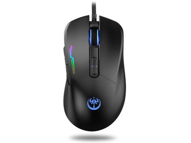 Wired Gaming Mouse 3200DPI Ergonomic Mouse 4 Adjustable DPI Levels 7 Programmable Buttons 6-color Breathing Light Gaming Mice