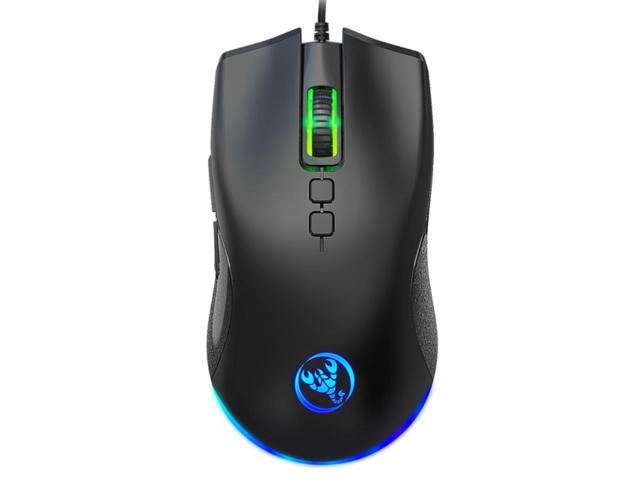 HXSJ A883 Wired Gaming Mouse 6400DPI Mice 7 Buttons Gaming Mouse Four-level Adjustable DPI Erogonomcic Mouse for Desktop Laptop