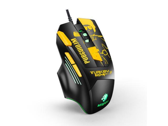 Wired Gaming Mouse Ergonomic Mouse 8 Programmable Buttons 800/1200/1600/2400/3600/4800DPI 6-color Breathing Light Gaming Mouse