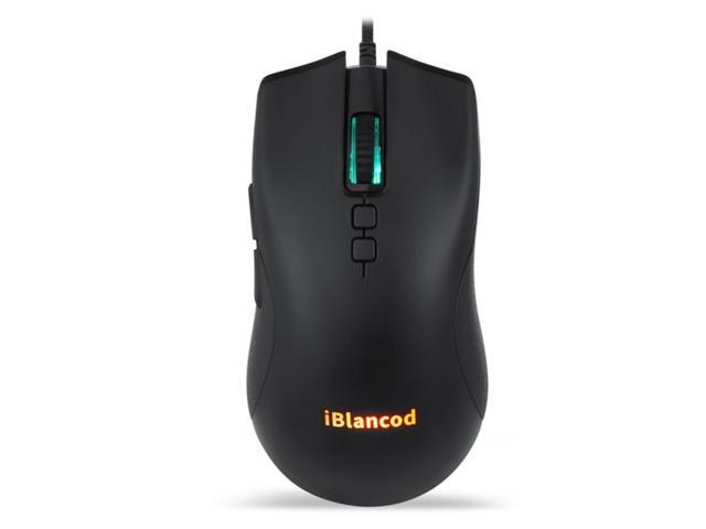 iBlancod M1 Wired Optical Gaming Mouse with 6 RGB Lighting Modes 6 Adjustable DPI Levels Plug and Play Wide Compatibility Mice