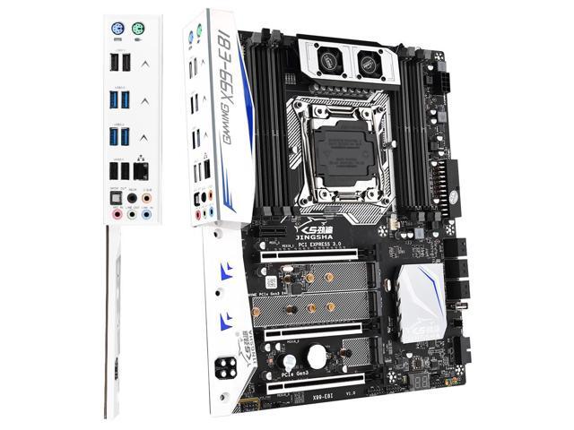 Jingsha X99-E8I Gaming Motherboard with 8 DDR4 Memory Slots 6 SATA30 Ports Support Intel Xeon E5 LGA2011-3 V3/V4 Series CPU