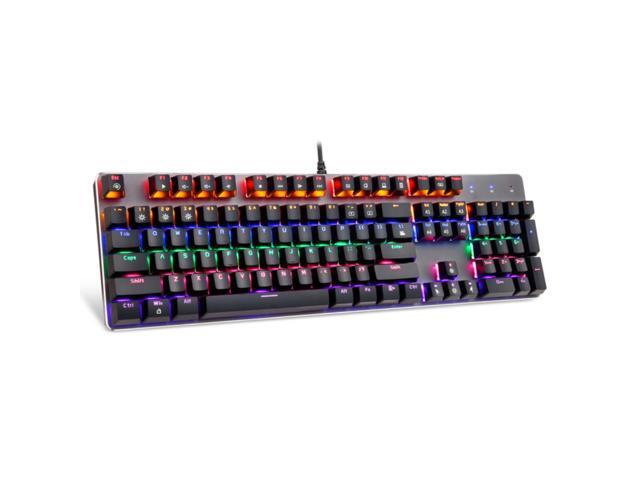 Motospeed K73 104 Keys Gaming Keyboard Mixed Light Mechanical Keyboard with RGB Light Effect English Keyboard with Blue Switches