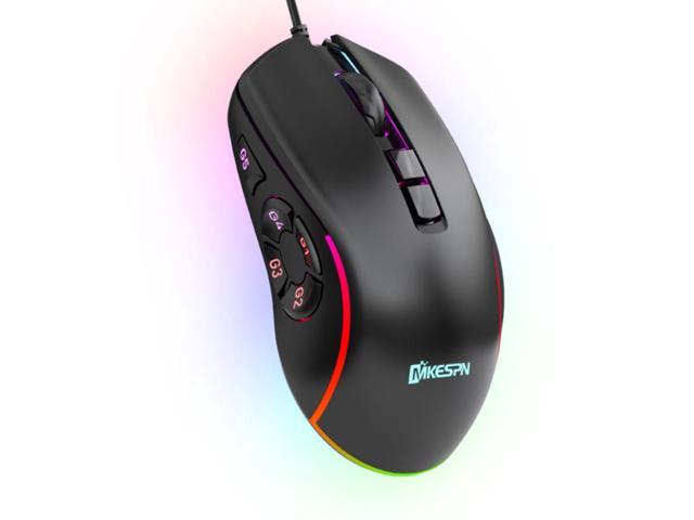Wired Gaming Mouse 7200DPI RGB Backlit Mouse 6 Adjustable DPI Levels/10 Programmable Buttons/Back-to-desktop Button gaming mice