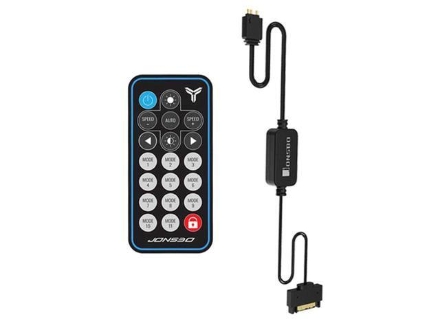JONSBO AURA RGB Controller Remote Control 5V 3Pin SATA Power Supply Memory LED Cool Light Stripe Symphony Edition for PC Case