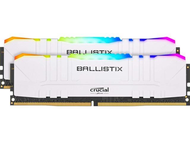 Crucial Ballistix RGB 3600 MHz DDR4 DRAM Desktop Gaming Memory Kit 16GB (8GBx2) CL16 BL2K8G36C16U4WL (White)