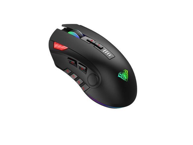 AULA H512 Gaming Mouse RGB Breathing Backlit 5000 dpi 11 Keys Custom Programable Custom Weight Ergonomic Gaming USB Optical Mice Gamer