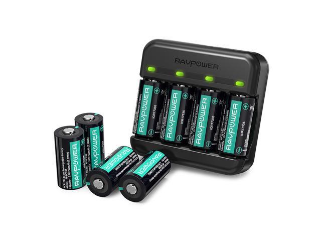 CR123A Rechargeable Batteries RAVPower [8 Pack 37V 700mAh ] Protected Batteries for Arlo Security Wireless Cameras VMC3030 VMK3200 VMS3330 3430