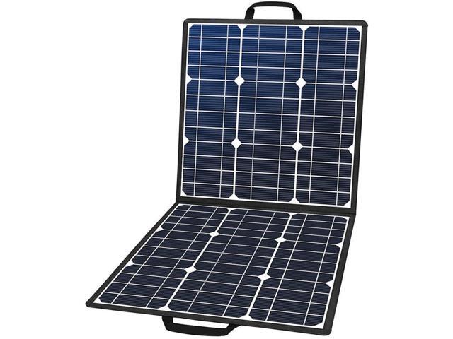 100W 18V Portable Solar Panel Flashfish Foldable Solar Charger with 5V USB 18V DC Output Compatible with Portable Generator Smartphones Tablets and