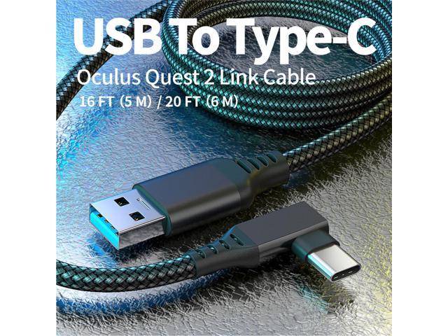 Link Cable Compatible for Oculus Quest 2/ Quest 116FT USB to Type C Fast Charing & PC High Speed Data Transfer USB C 32 Gen1 Cable for VR Headset