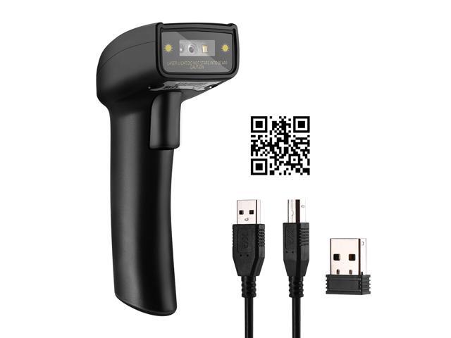 Eyoyo 1D 2D QR Wireless Barcode Scanner 2-in-1 24G Dongle Wireless & USB Wired CCD PDF417 Data Matrix Handheld Bar Code Reader for Windows PC