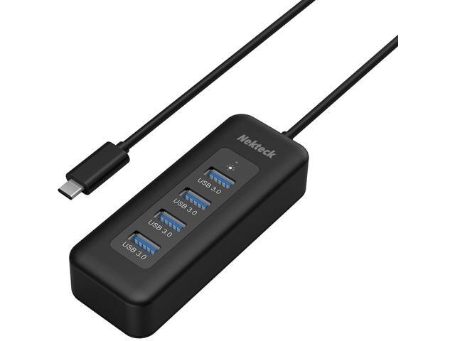Nekteck USB Type-C to USB 30 Hub with 4 USB-A Ports Adapter (Thunderbolt 3 Port Compatible) for New MacBook ChromeBook Pixel and More Laptops
