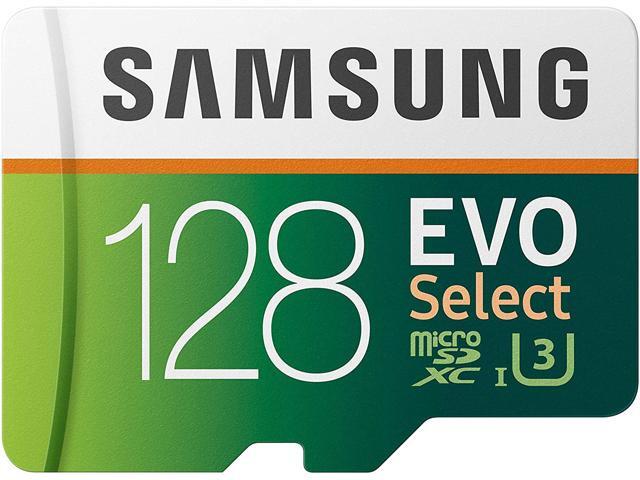 Samsung EVO Select 128GB microSDXC UHS-I U3 100MB/s Full HD & 4K UHD Memory Card with Adapter (MB-ME128HA)