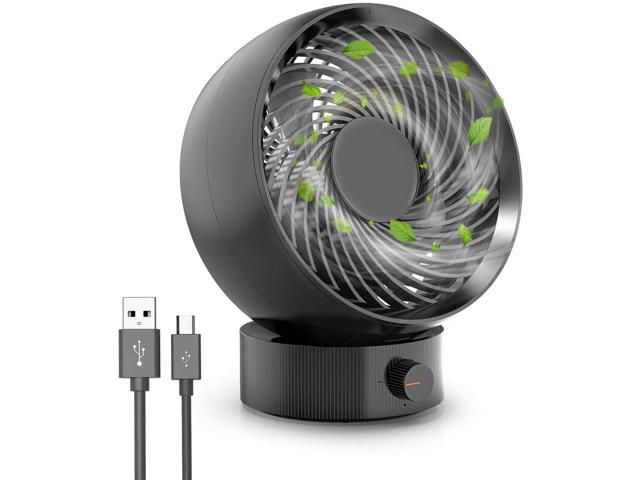 Gafild Portable Desk Fan Mini USB Powered Desk Fan Knob Controls Wind Speed for Travel Camping Office Home