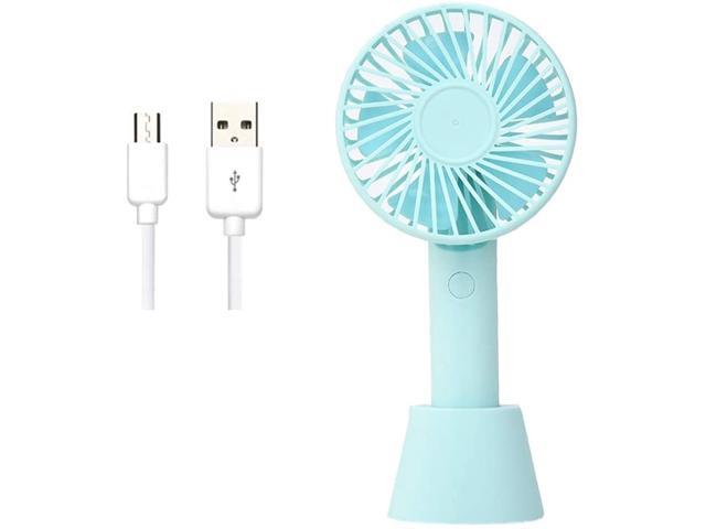 Carlus USB Handheld Fan 1200mAh Rechargeable Personal Portable Noiseless Fan with Three Speeds for Outdoor/Indoor Desk Camping Sleeping Travelling