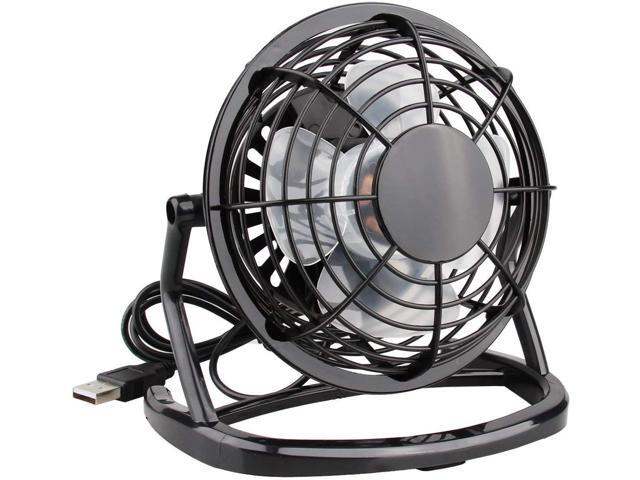 USB Fan Mini USB Desktop Fan Office Personal Fan Portable Summer Cooling Fan with 360 Rotation (Black)