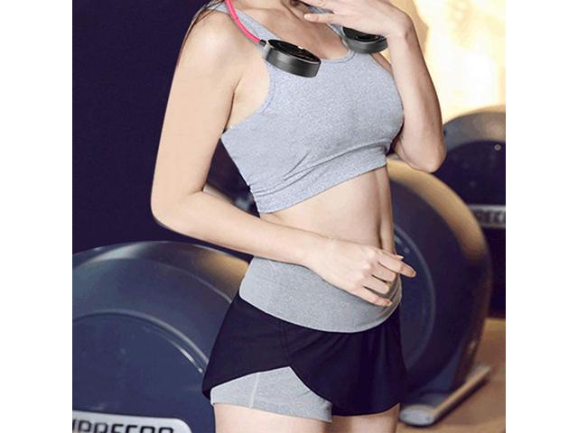 2020 New Mini Portable Bladeless Fan Neck Fan Sports Fan USB Fan USB Rechargeable Leafless Cooling Neckband Lazy Neck Hanging Dual Cooling Fan for
