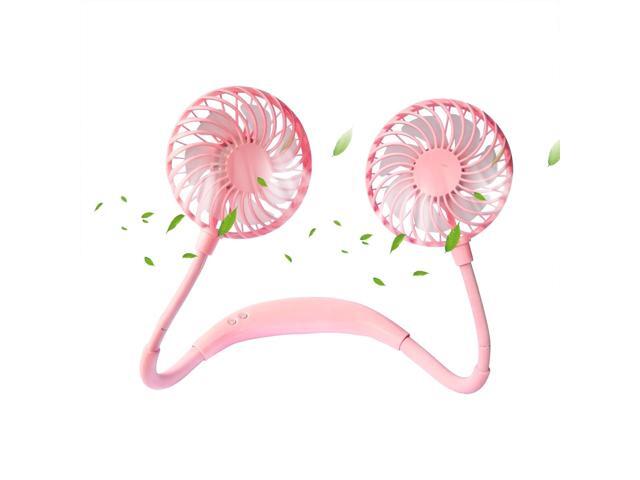Neck Hanging Fan Hand Free Portable Neck Sports Fans USB Rechargeable Personal Wearable Fan Premium Headphone Design Style Mini Neckband Fan for