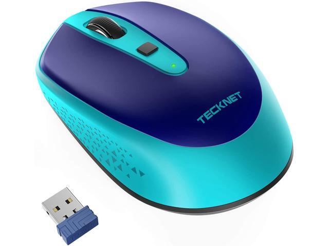 TECKNET Omni Small Portable 24G Wireless Optical Mouse with USB Nano Receiver for Laptop Computer 18 Month Battery Life 3 Adjustable DPI Levels: