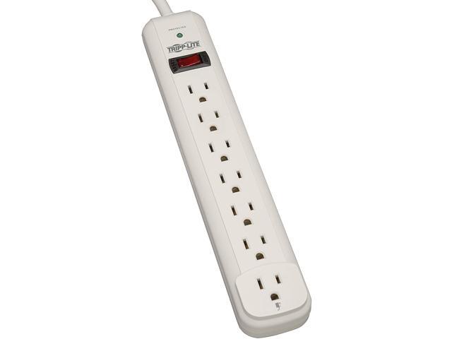Tripp Lite 7 Outlet Surge Protector Power Strip Extra Long 12ft Cord Black & Dollar 25000 Insurance (TLP712B)