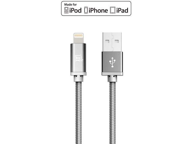 iPod & More LAX iPhone Charger Lightning Cable MFi Certified Durable Braided Apple Lightning USB Cord for iPhone 11/11 Pro Max/XS Max/X/iPad 