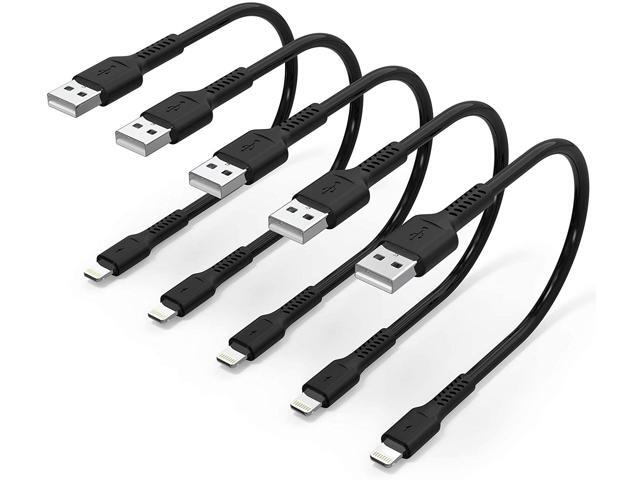 6 inch iPhone Charge Cable Short 05ft 5Pack USB to Lightning Cord for Fast Charging Stations Compatible with Apple iPhone 12 11 Pro Max Xs 8 7 6 5