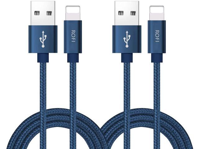 RoFI Compatible Phone Cable [2Pack] 06M Nylon Braided Fast Charging USB Cord Replcement for Phone X 8 8 Plus 7 7 Plus 6s 6s Plus 6 6 Plus 5 5S 5C
