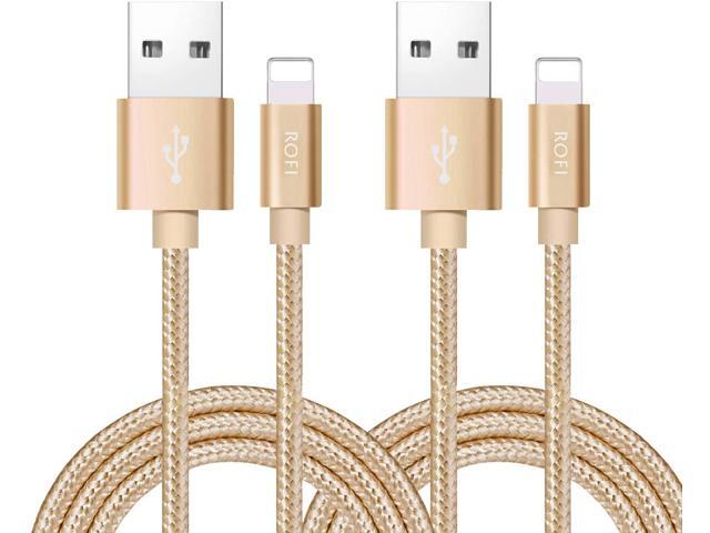 RoFI Compatible Phone Cable [2Pack] 4FT Nylon Braided Fast Charging USB Cord Replcement for Phone X 8 8 Plus 7 7 Plus 6s 6s Plus 6 6 Plus 5 5S 5C