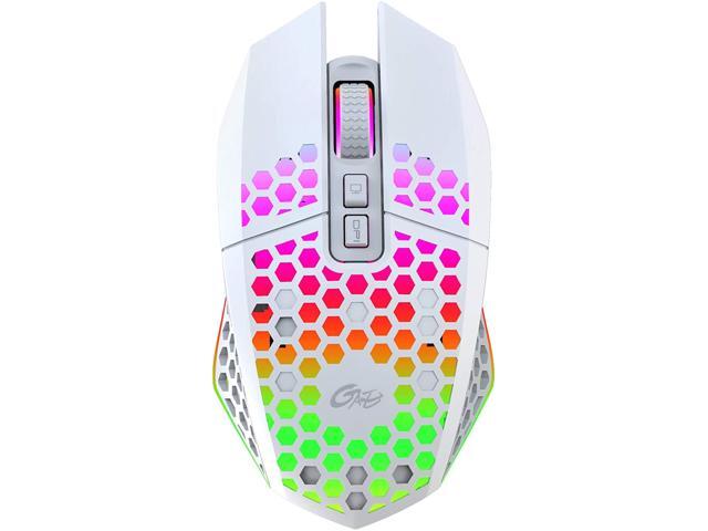 X801 Wireless Lightweight Gaming Mouse Ultralight Honeycomb Optical Rechargeable LED Wireless Gaming Mouse with RGB Backlit USB Receiver Ergonomic