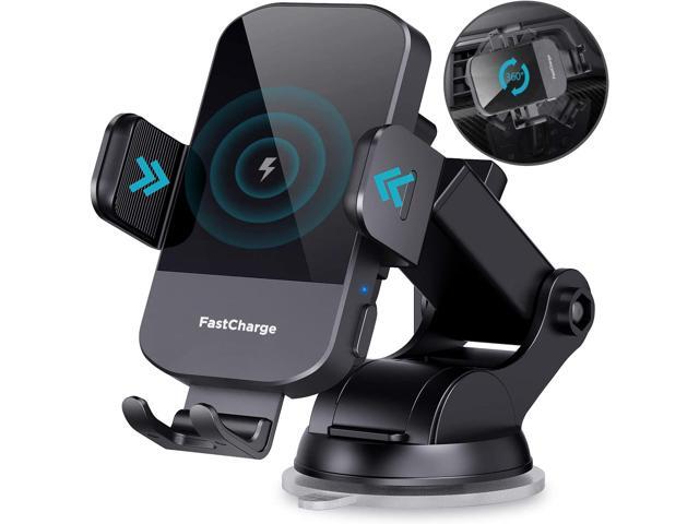 Wireless Car Charger CHGeek 15W Qi Fast Charging Auto Clamping Car Charger Phone Mount Windshield Dashboard Air Vent Phone Holder for iPhone 11 Pro