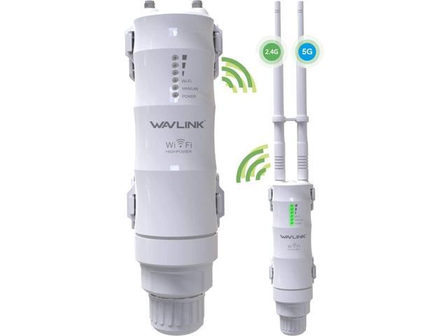 Dual Band 24+5G 600Mbps Outdoor WiFi Range Extender WAVLINK-WN570HA1 3 in 1 Wireless PoE Access Point AP (CPE)/ Exterior Router/Repeater Internet