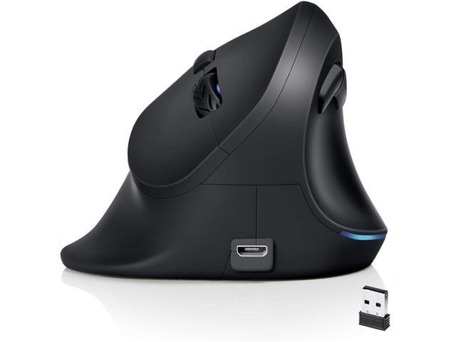 AUTLEY Wireless Vertical Mouse 24G Optical Wireless Silent Ergonomic Mouse for Large Hands for Laptop Computer Desktop with Adjustable