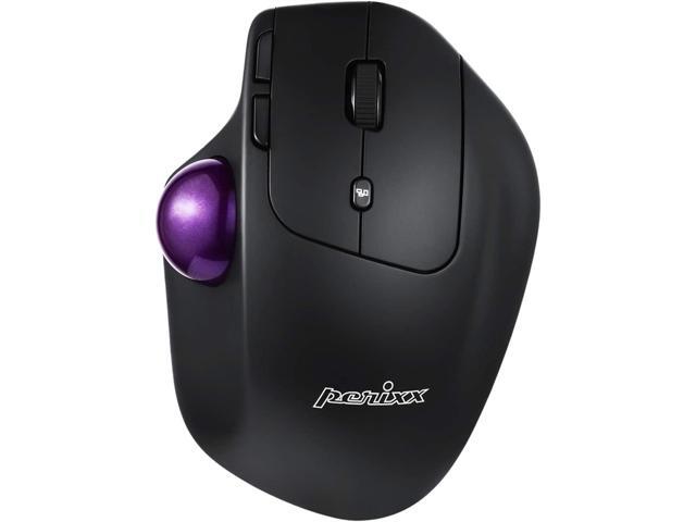 Perixx PERIMICE-720 Wireless Ergonomic Trackball Mouse with Adjustable Angle Black (11449)